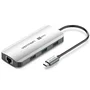 Vention Hub USB-C TQHHB 1xHDMI 4K 3xUSB 1xUSB-C PD 1xRJ45 Gris